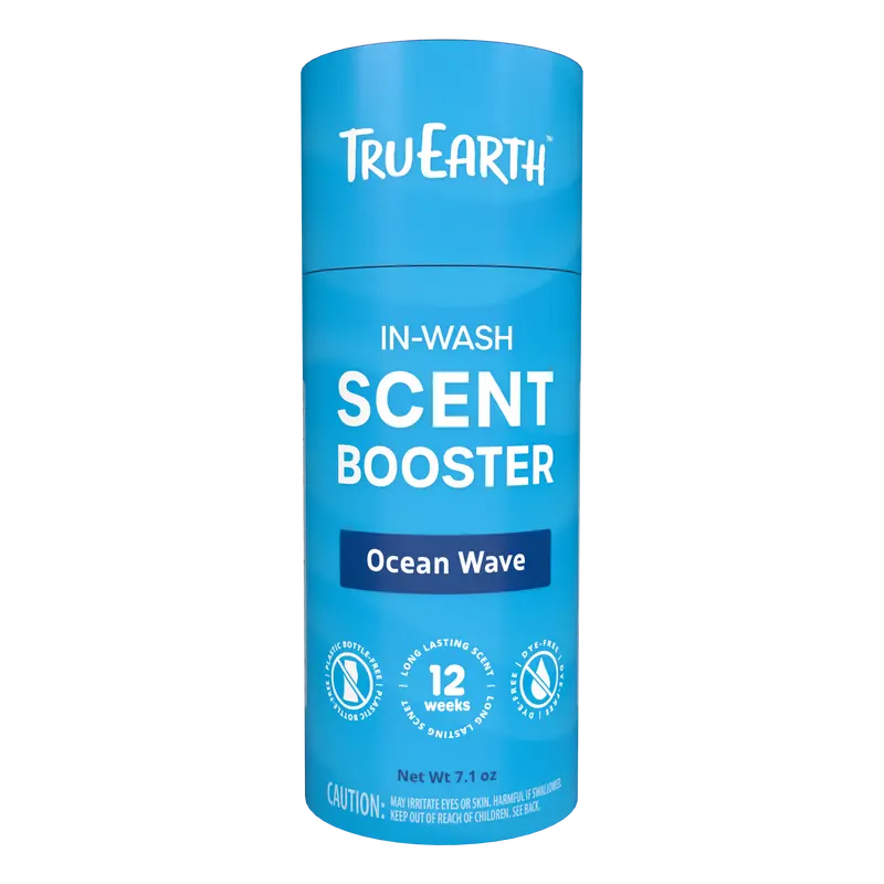 Tru Earth Ocean Wave In-Wash Scent Booster Beads for Laundry - 12 Weeks Long Lasting Freshness, Vegan & Paraben-Free