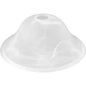 12" White Alabaster Glass Lamp Shade, Lipless Glass Lamp Dome, Fixture Replacement Globe for Floor Lamp, Pendant Light