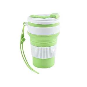 Portable Silicone Folding Water Cup, Outdoor Camping Foldable Coffee Mug, Travel Office Sports Cup, Convenient On-The-Go Cup, Portable Water Bottle
