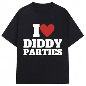 I Love Diddy Parties Funny Print T Shirt Novelty Creativity Fashion Men Women Short Sleeve Oversized O-Neck T-shirt Gifts