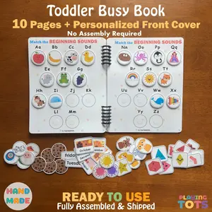 Toddler Learning Binder, Preschool Busy Book, PreK Activity Book, Homeschool