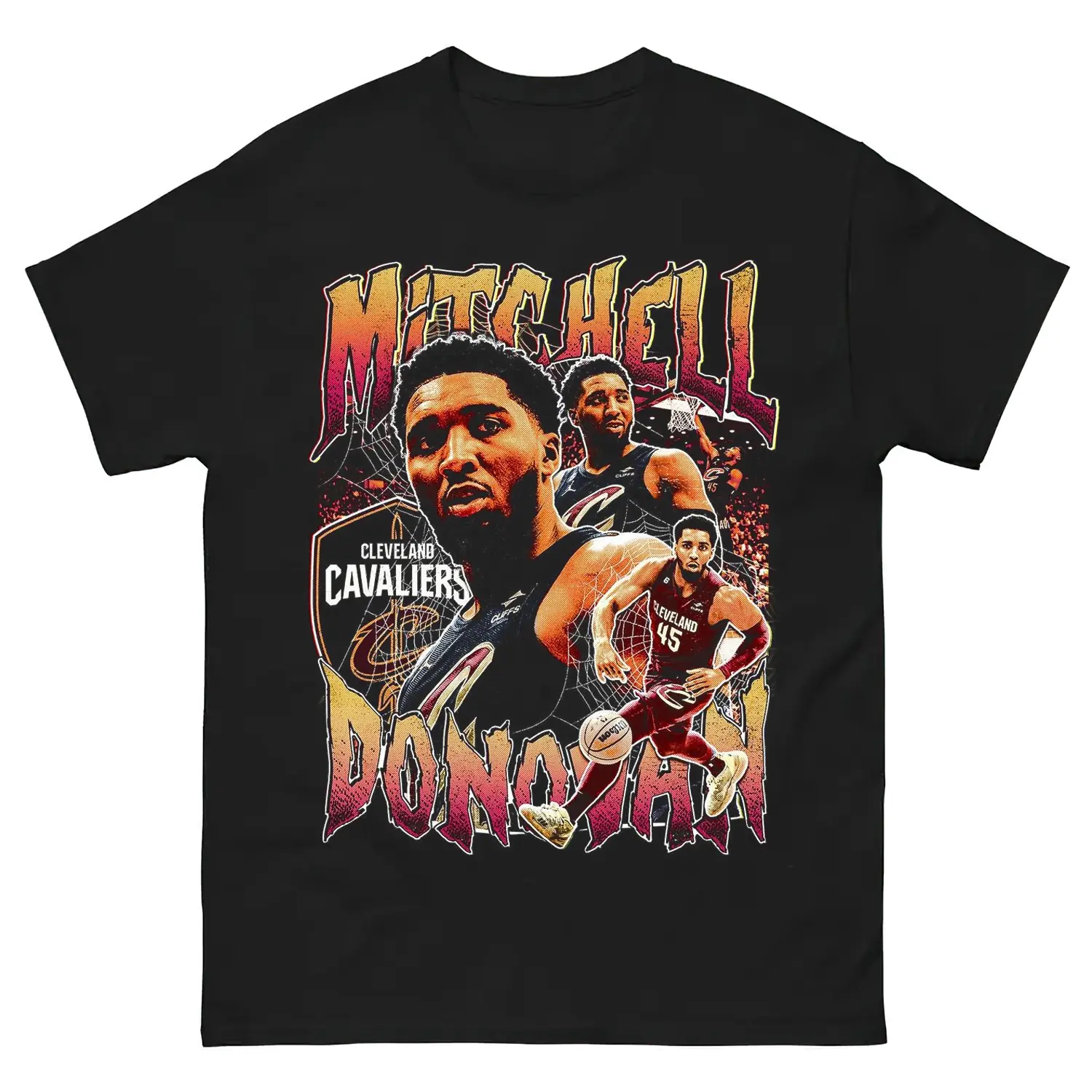 Donovan Mitchell Black Streetwear Tee – Basketball Player Print T-Shirt