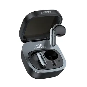 In-Ear Bluetooth Wireless Audio Headphones - Digital Display Earbuds with Long Battery Life, Deep Bass Stereo, ENC, Volume Amplifier, Smart Voice Assistant for Sports