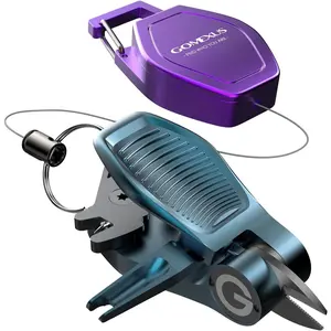 Sharkbite Fishing Line Cutter with Retractors, Fishing Knot Tying Tool and Hook Eye Cleaner, Fly Fishing Nippers