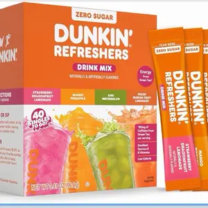 Dunkin’ Refreshers Singles To Go! Powdered drink mix packets, 40 Ct Variety Pack, 40