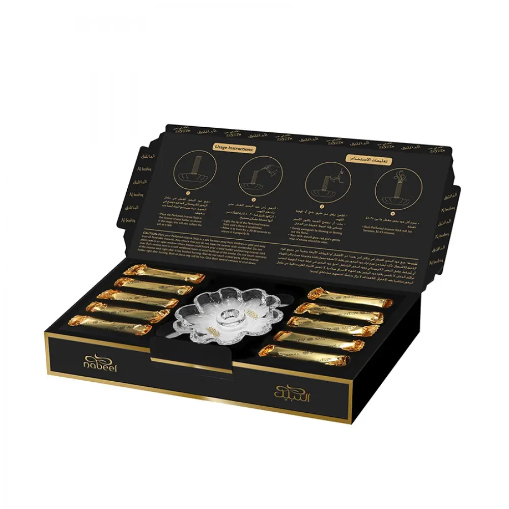 Al Bashiq Perfumed Incense Stick 50g Long-lasting Home Decoration Gift- Free Incense Holder Included.