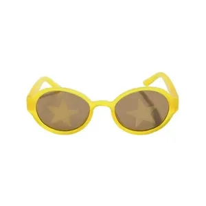 SmileyWorld Kids Oval Sunglasses for Boys & Girls Age 3-12Y+ Sunlight Yellow UV400 Protection Flexible TR90 Frame Fun Emoticons Design Family Match