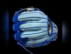 Custom Riley John’s Blue Boot Foundation Kip 11.5” I-Web Baby Blue Navy Baseball Glove
