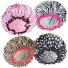 Women Adjustable Waterproof Shower Caps, Reusable Elastic Hair Covers, Fashionable Printed Design, Suitable for Bathing & Shower Use, Shower Cap Set