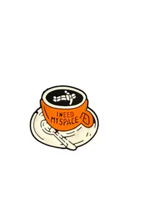 F/COF16 (1)PC 1.1" I need my Space Stick Figure in a Coffee Cup Focal Bead for DIY Keychains, Wristlets, Cup Charms, Car Charms ETC