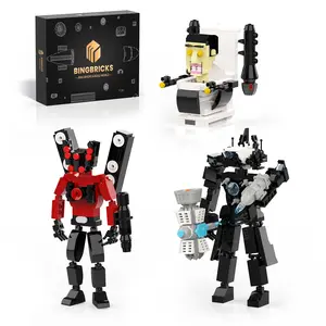 BUILDIFY Titan Camera Speaker & Toilet Building Block Figures Imaginative Set Compatible with Lego for Kids, Boys, Girls, Back to School, Party Favor for Class, Educational Play & Gift