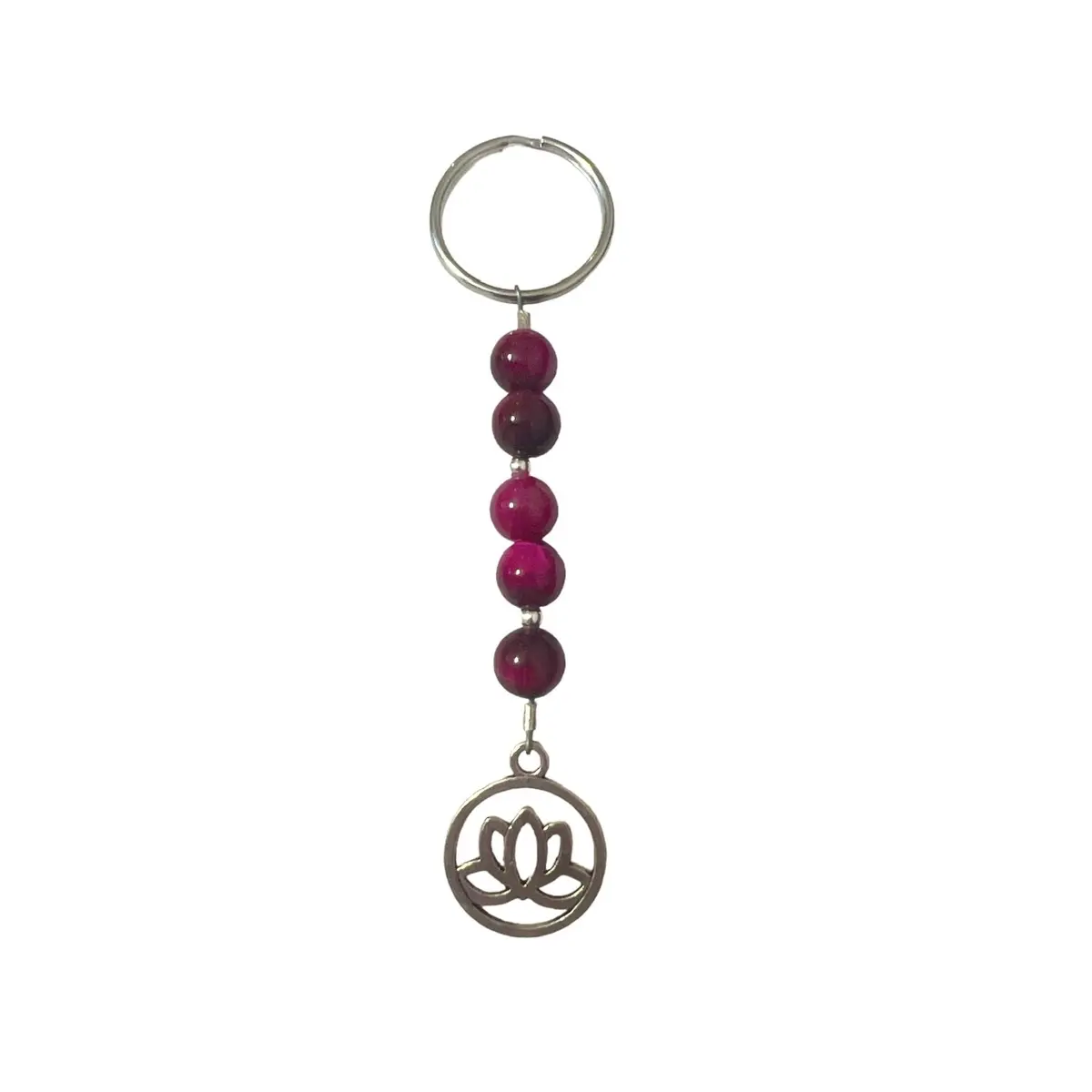 Lotus Flower Keychain Fuchsia