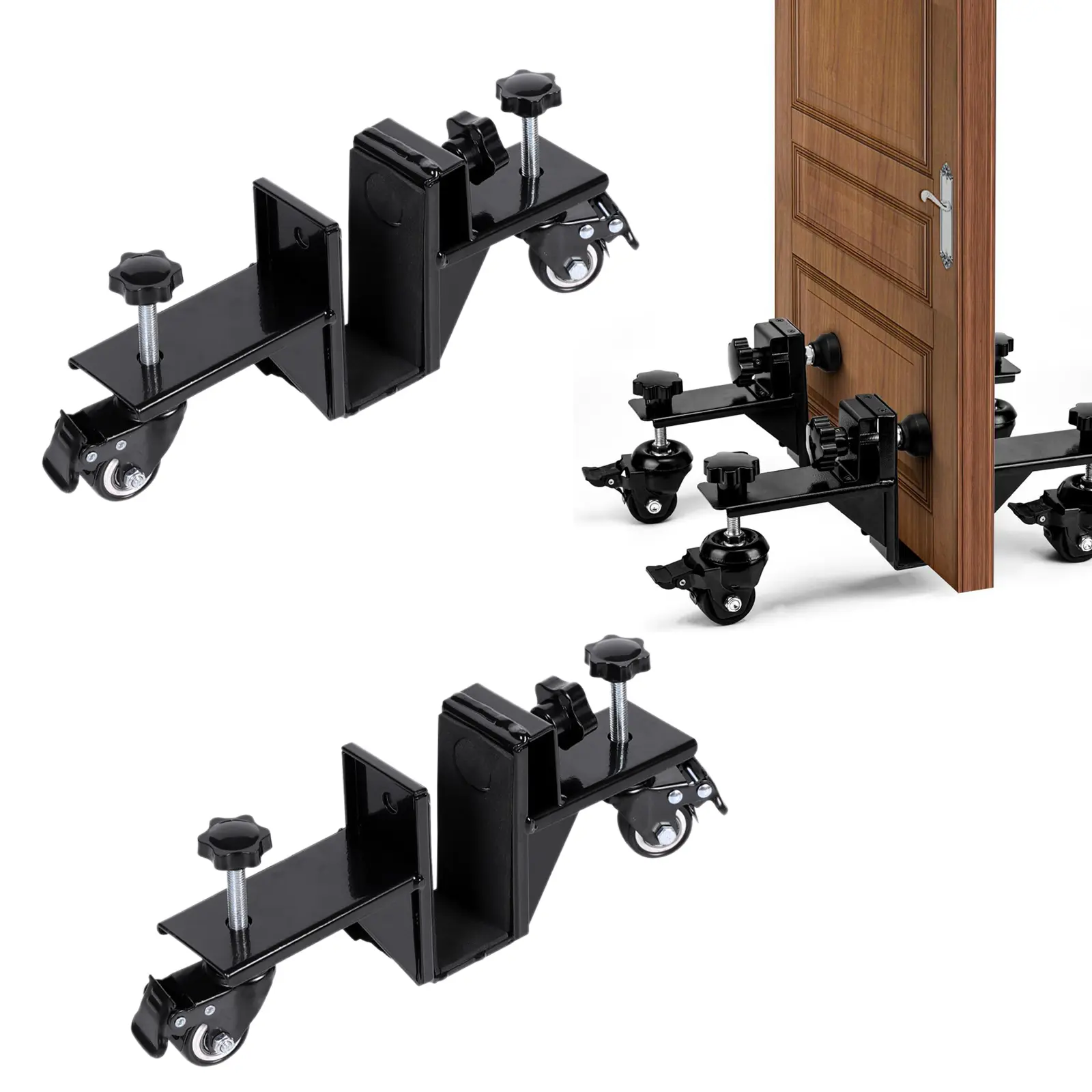 Heavy-Duty Door Installation tool 1PC/2PCS,Door Dolly for 0.8 to 2.36 inch Thick Pre-Hung,Front,and Slab Doors,Door Installation Tools,Door Lifter Summervibes