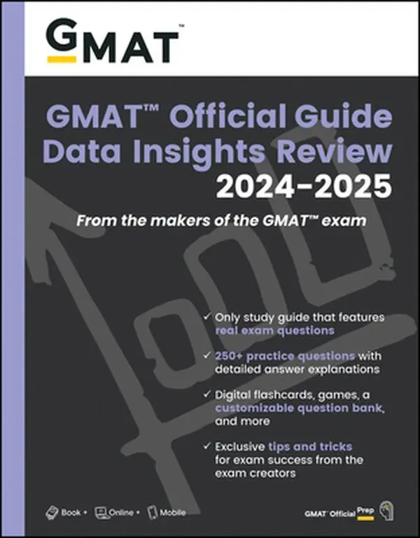 USED Book - GMAT Official Guide Data Insights Review 2024-2025: Book + Online Question Bank by Gmac (Graduate Management Admission Coun (Paperback) - english