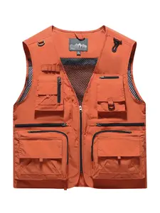 Multicolor Mesh Work Vest with Multiple Pockets, Breathable Portable Design, Outdoor Enthusiasts, Photographers, Fishing Lovers