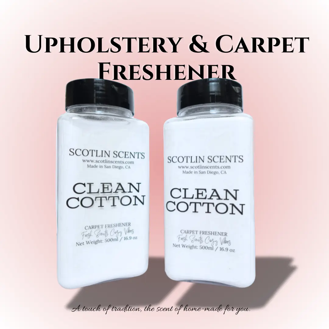 Clean Cotton Upholstery and Carpet Freshener | Natural Odor Eliminator | Home and Car Deodorizer | Scotlin Scents