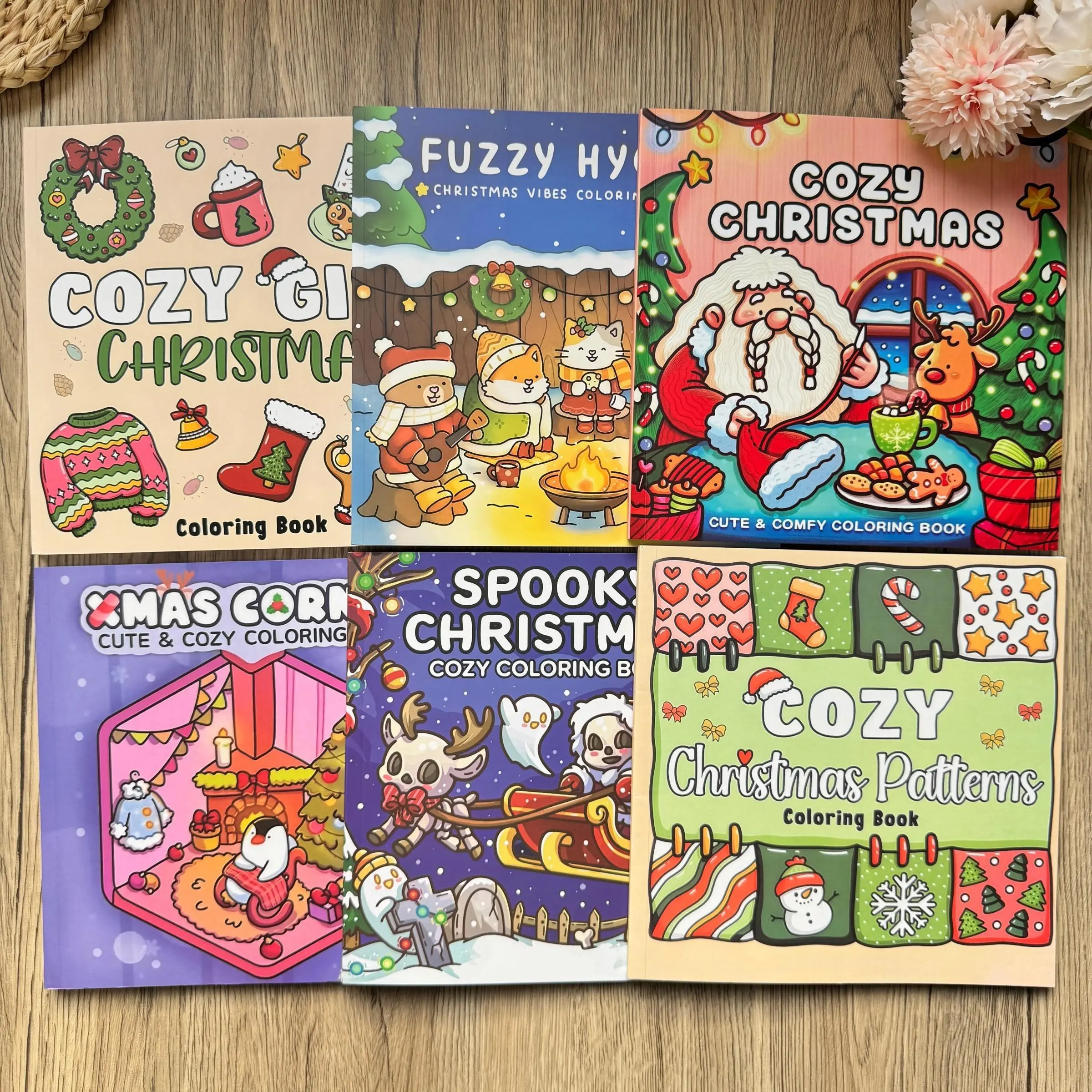 3/6 in this set: Adorable and fun adult Christmas-themed coloring books, Cute Colouring Book, Activity Books. High-quality, thick paper with cute designs and diverse themes. Perfect for unwinding while enjoying creative fun—the ideal Christmas gift.