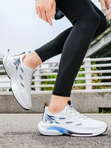 Summer Men's Casual Sneakers, Academy Style Breathable Mesh Sport Shoes, Anti-Slip Wear-Resistant Shock Absorption Running Shoes