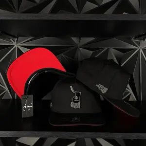 Tamaulipas México estado SnapBack Hat-Black/Red Visor Cotton Cap