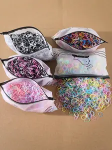 1000pcs Mini 0.47inch Diameter Colorful Disposable Rubber Hair Ties for Girls, Perfect for Daily Use, Stylish & Durable Design