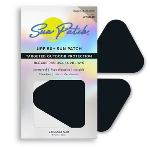 Sun Patch Hand & Cheek UV Protection UPF 50+ Targeted Outdoor Sun Defense for Delicate Skin Waterproof & Rub-Resistant Patented Material