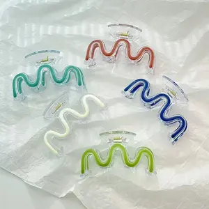 New Style Oil Dripping Shark Hair Claw, Fresh Oversized Hair Clip, Korean Style Hair Claw for Bun Hairstyle, Fashion Hair Accessories for Women