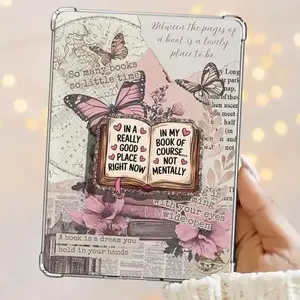 Cute In My Book a Really Good Place Retro Vintage Book Mental Health Magnetic Kindle Grip Kindle Holder Book Lover Grip Kindle Accessories Phone Holder MagSafe PopSocket Phone Grip Magnetic Pop Socket Phone Grip