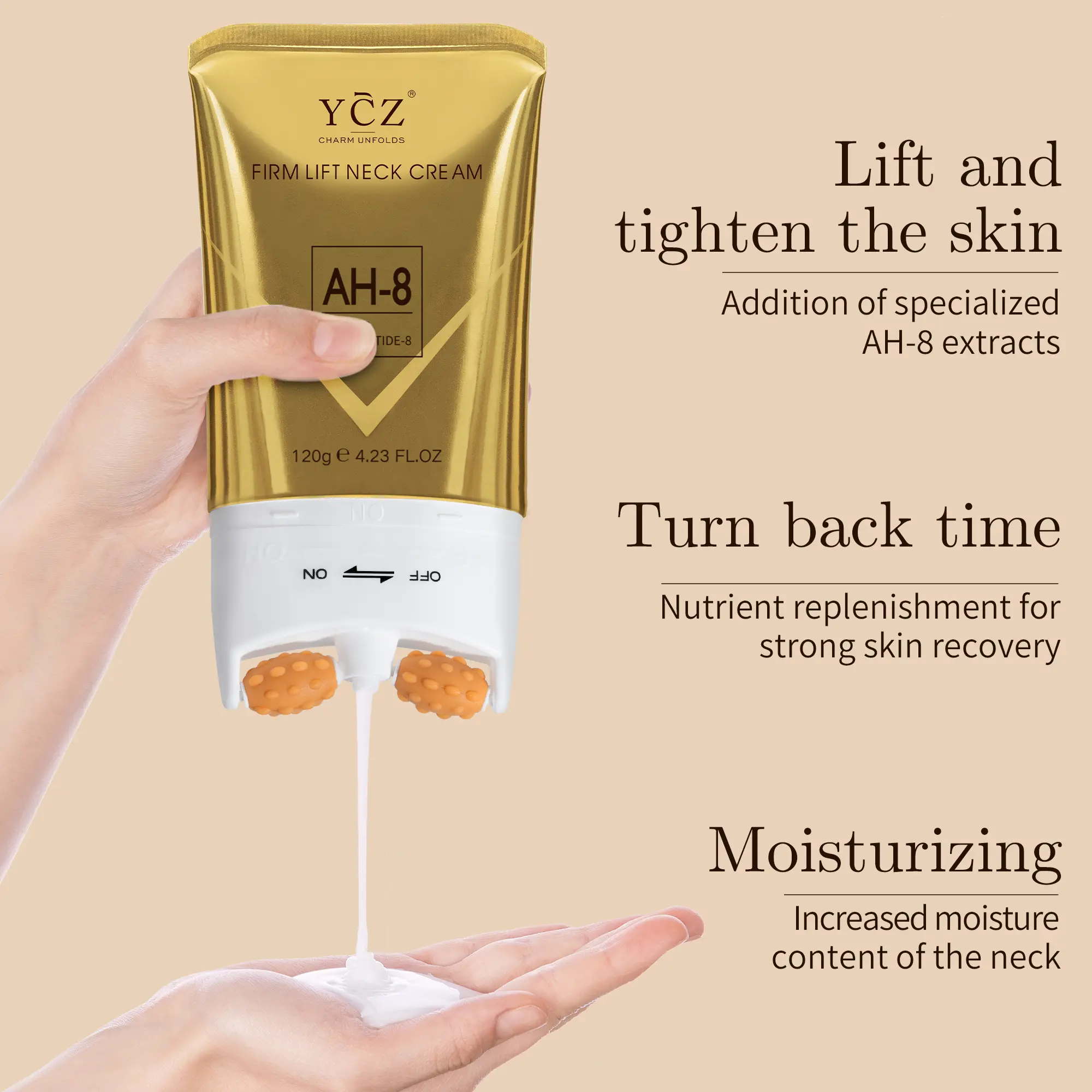 YCZ Firming Lifting Neck Cream AH-8 with Firming Hexapeptide-8 for YCZ Firming Lifting Neck Cream AH-8 with Firming Hexapeptide-8 for