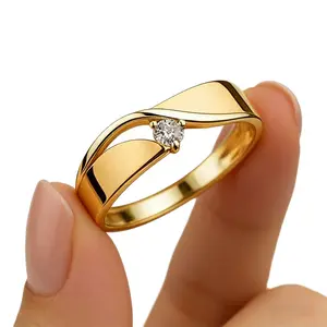 1pcsMinimalist Twisted Band Ring with Single Sparkle Stone, Elegant & Dainty Style, Ideal for Daily Wear, Stacking, Proposals & Gifting, Timeless Fashion Accessory for Women