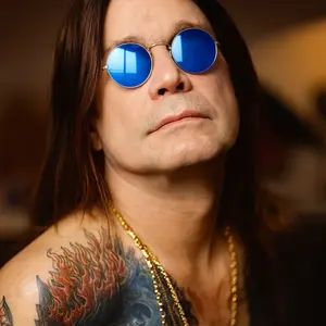 Mens Round Polarized Sunglasses Ozzy Osbourne Style Blue Mirror Vintage Hippie