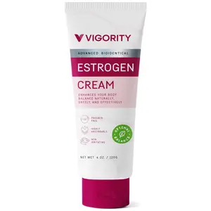 Vigority Estrogen Cream for Women, Natural Relief for Hot Flashes & Menopause, with Wild Yam, Paraben-Free, Vegan, 3-Month Supply (4 Oz)