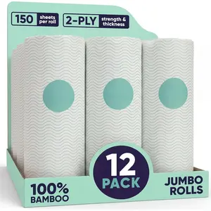 Paper Towels 12pk - 1800 Sheets Paper Towel Rolls Ultra Absorbent & Durable EcoTowels - FSC-Certified, Vegan  Kitchen Rolls