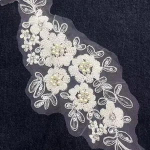 Lace Embroidery Patch DIY Clothing Shoe Hat Bag Decoration, Lace Applique for Clothes Shoes Hats Bags, Decorative Patch for Crafts, Floral Embroidery Appliques