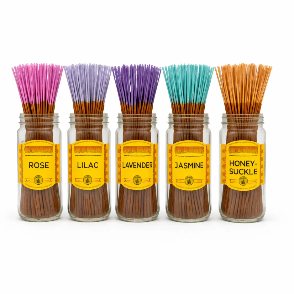 Wild Berry Traditional 11-in Incense Sticks - Romantic Florals Variety Mix - Home Fragrance Aroma Sticks