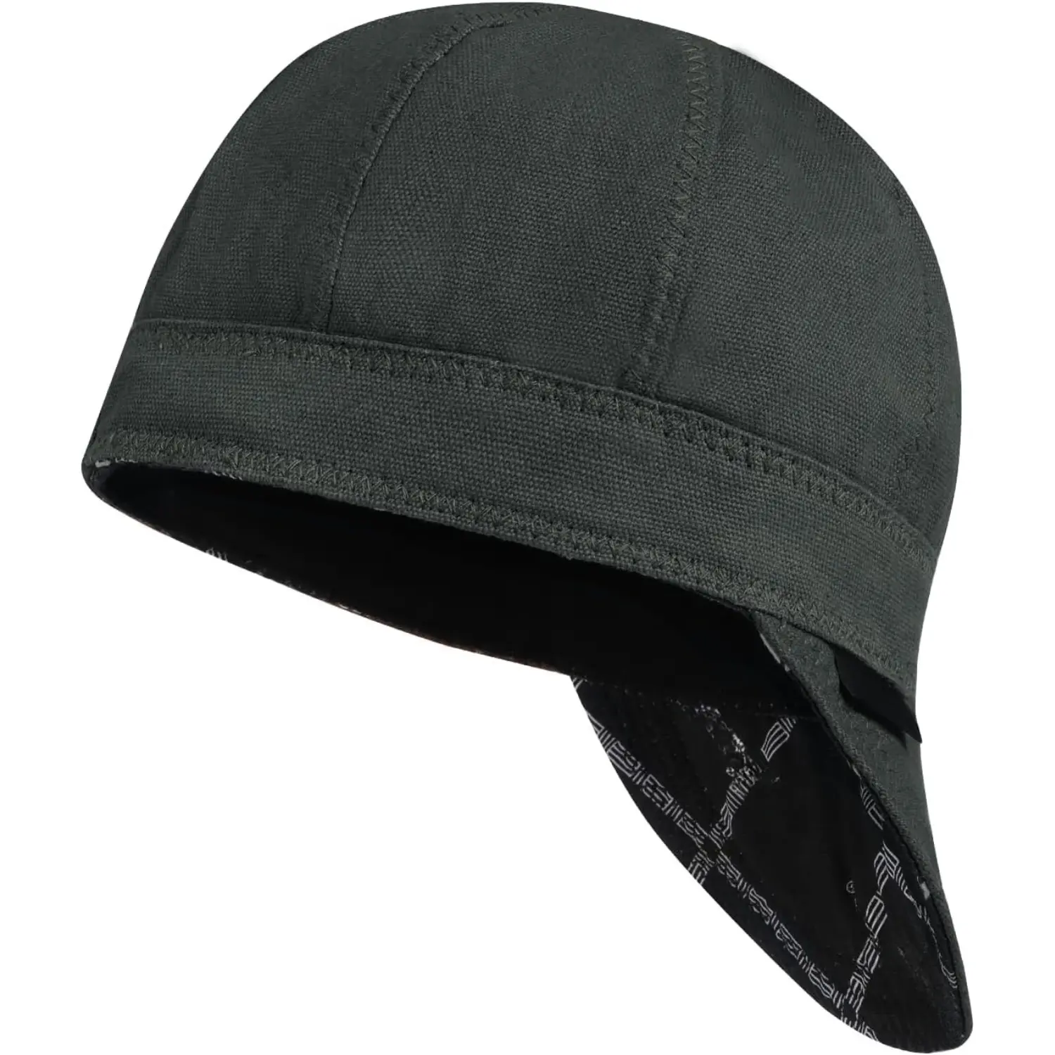Reversible Welding Cap Heavy Duty 260g Cotton Lined Welders Hat with Sweat Absorbent Brim and Bill Breathable Welding Helmet Liner Work Beanie Available in 10 Sizes for Welding Electricians Mechanics Construction and Industrial Work