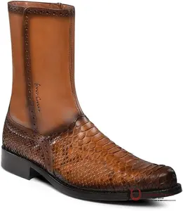 FRANCO CUADRA PYTHON MIEL ALMOND SHORT BOOT FC819