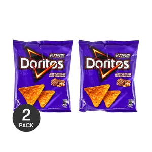 2 Pack Doritos Taiwan Garlic Steak Flavor Corn Chips 40g Each - Authentic Asian Snack