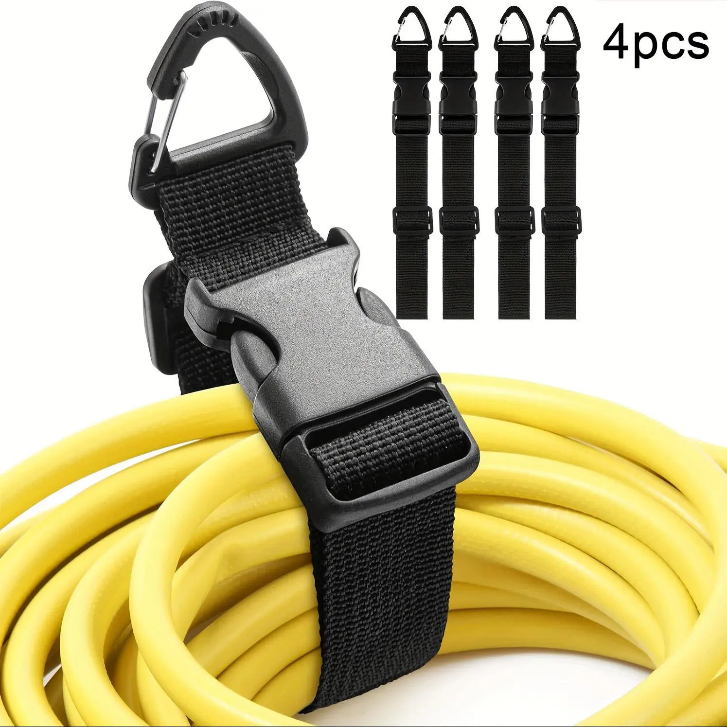 Adjustable Extension Cord Organizer, Extension Cable Holder, Cord Holders For Cables, Cord Management Holders, 3-Axis Buckle Design, Durable Polypropylene Material, Work Accessories, Ideal for Workshop & Garage Use, Cord Storage