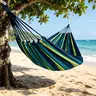 Heavy-Duty Canvas Hammock - Durable Portable Hammock with Spreader Bars, Reinforced Stitching, Anti-Rollover Open-Flat Design, 200x100cm Capacity, Eco-Friendly & Odorless Breathable Soft Fabric, Great for Camping, Hiking, Travel