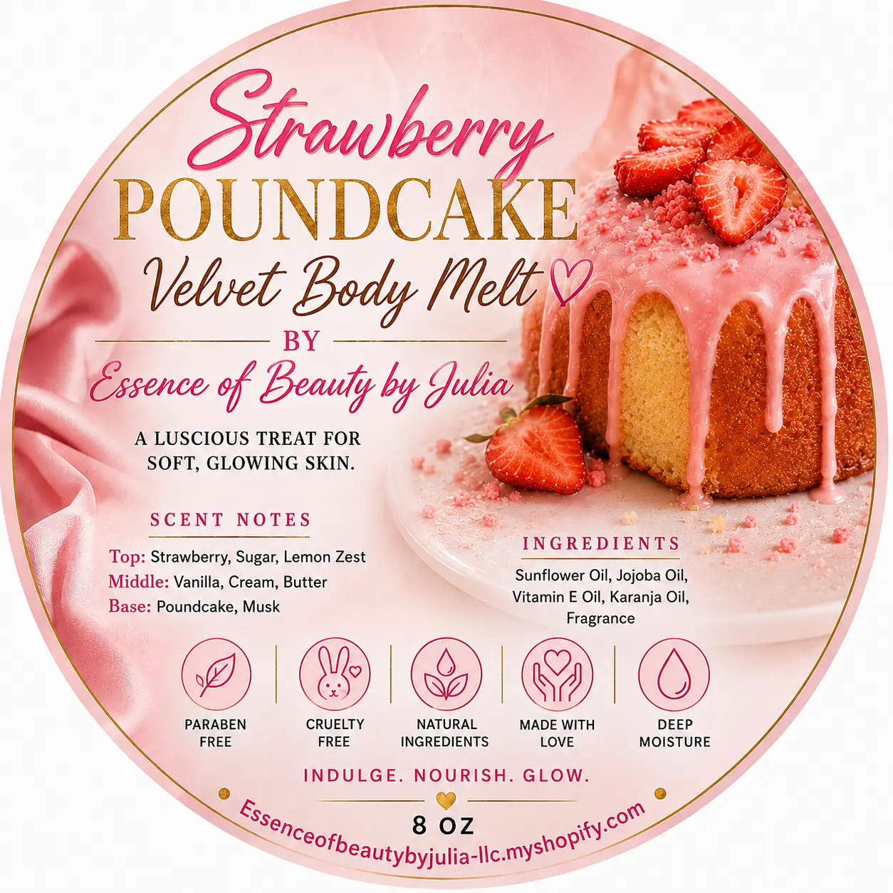 Strawberry Poundcake Velvet Body Melt