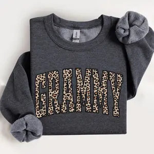 Leopard Grammy Sweatshirt, Grammy Gift, Gift For Grammy, Grandma Mothers Day Shirts, Granny Birthday