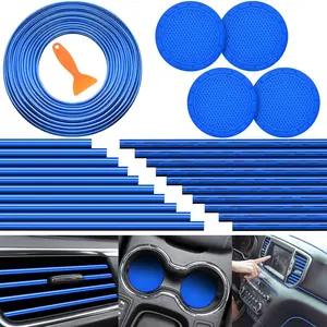25-Piece Car Interior Accessories Set - Blue