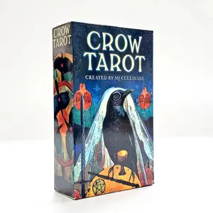Crow Tarot Card Deck 78PCS English Divination Oracle Cards with PDF Guide