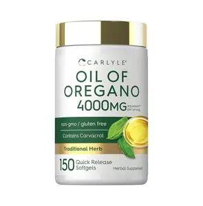 Carlyle Oregano Oil 4000mg Supplement | 150 Softgel Capsules | Contains Carvacrol | Non-GMO & Gluten Free Formula