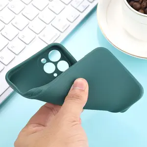 Liquid Silicone Case for iPhone 12-16 Series Slim Fit Full Coverage Soft Gel Protector Aesthetic Shockproof Smartphone Casing