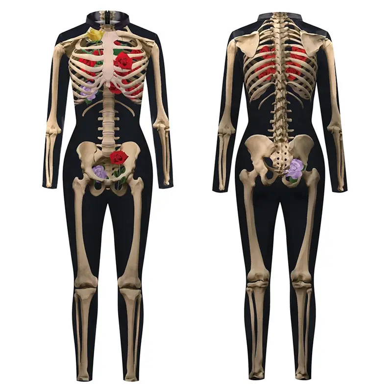 Purple red rose brown skeleton tight fit