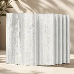 ARCH 12-Pack 3D Faux Stone Wall Panels PU Wainscoting for Interior Wall Decor, 47.24x23.62in White Marble, Flame-Resistant Lightweight Waterproof, for TV Wall Living Room Office Bedroom Accent Wall, White Marble Color Options, PU Material