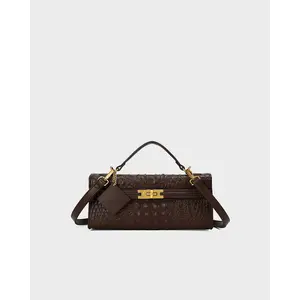 Luxury Heritage Handheld Clutch In Brown