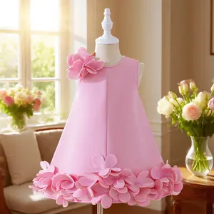 6090 Children's dress high-end three-dimensional decorative flower girl piano host princess dress catwalk dress