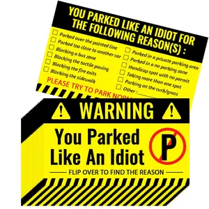 50 Pack Parking Violation Cards, Funny Parking Tickets with Humorous Messages, Prank Gifts for Friends & Family, Joke Items for Car Owners